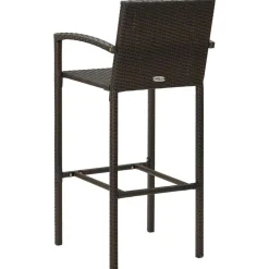 vidaXL Taburetes de cocina 2 unidades ratán sintético marrón Marr&oacute;n Hot