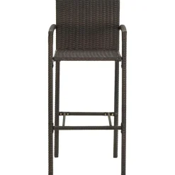 vidaXL Taburetes de cocina 2 unidades ratán sintético marrón Marr&oacute;n Hot