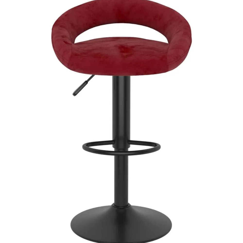 vidaXL Sillas-Taburetes de cocina 2 unidades terciopelo rojo tinto