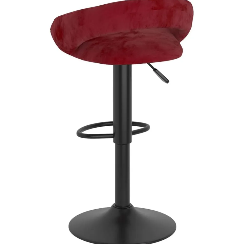 vidaXL Sillas-Taburetes de cocina 2 unidades terciopelo rojo tinto