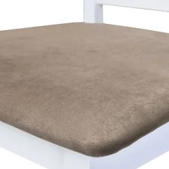 vidaXL Taburetes de cocina 2 unidades tela blanco Blanco y marrón Sale