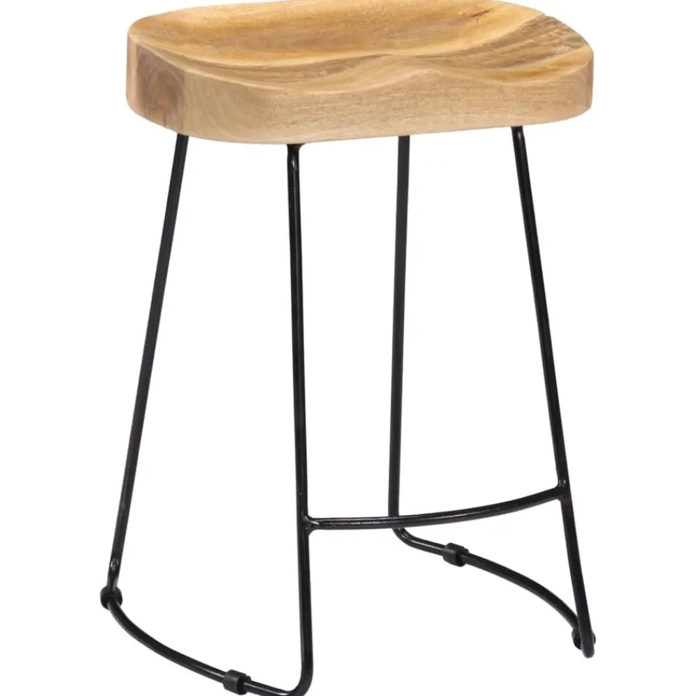vidaXL Sillas-Taburetes de cocina gavin 2 unidades madera maciza de mango