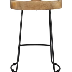 vidaXL Sillas-Taburetes de cocina gavin 2 unidades madera maciza de mango