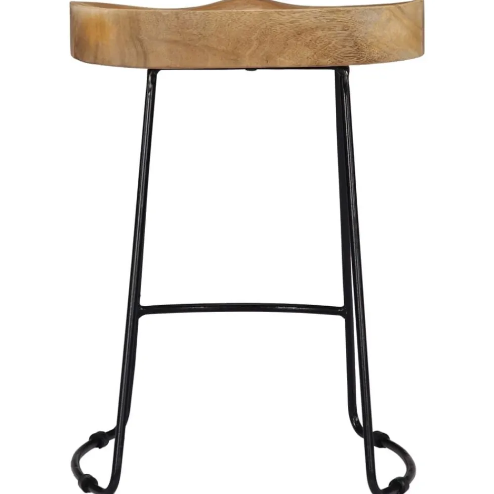vidaXL Sillas-Taburetes de cocina gavin 2 unidades madera maciza de mango