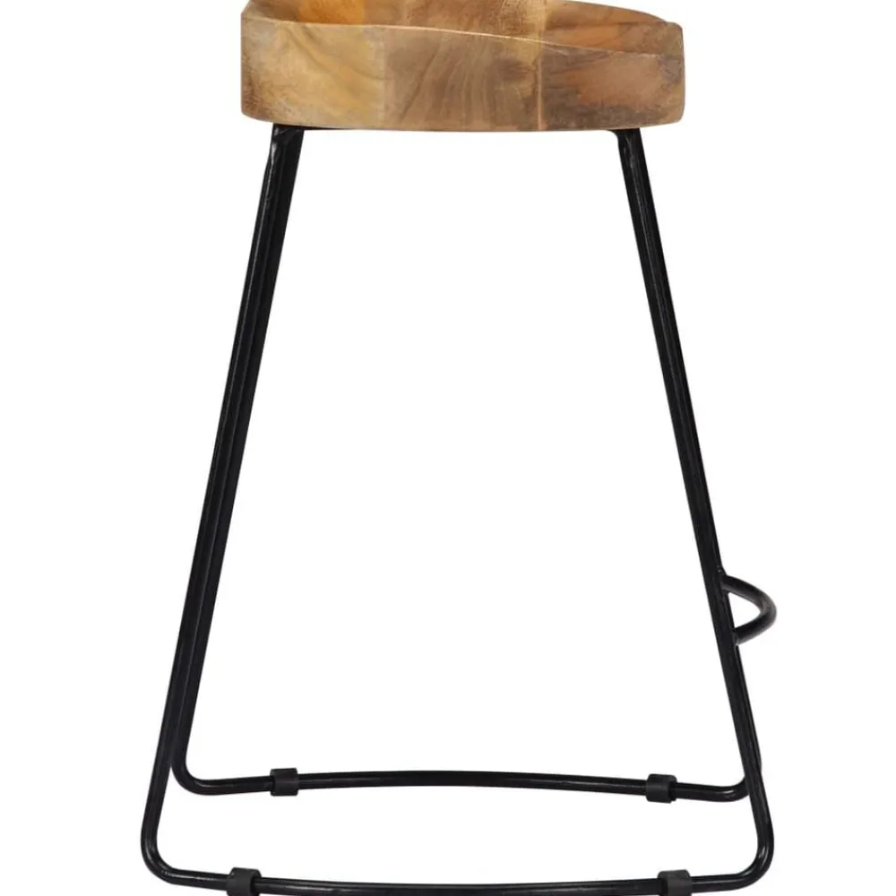 vidaXL Sillas-Taburetes de cocina gavin 2 unidades madera maciza de mango