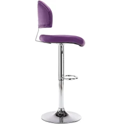vidaXL Taburetes de cocina 2 unidades cuero sintético Morado