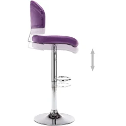 vidaXL Taburetes de cocina 2 unidades cuero sintético Morado