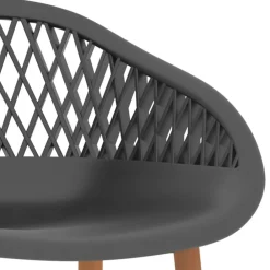 vidaXL Taburetes de cocina 2 unidades gris Gris y marrón Online