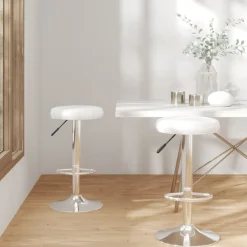 vidaXL Sillas-Taburetes de cocina 2 unidades cuero sintético