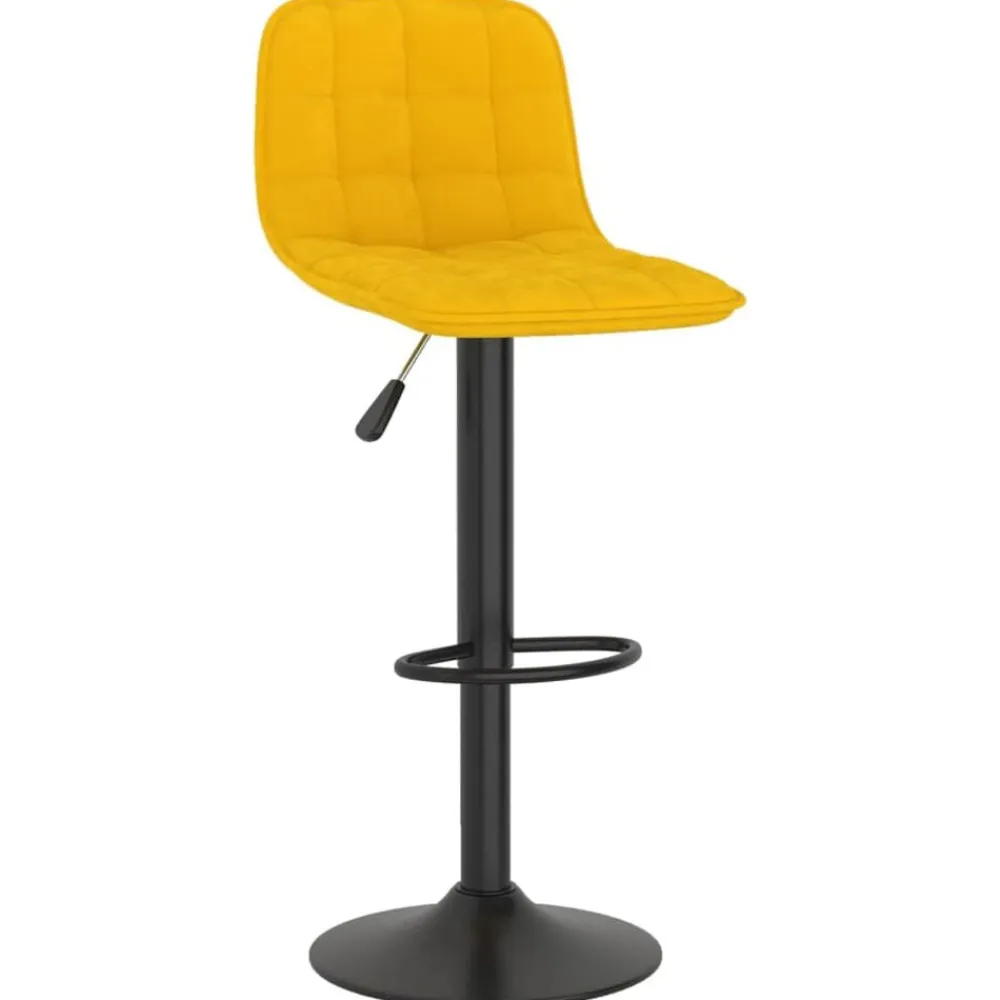 vidaXL Taburetes de cocina 2 unidades terciopelo Amarillo Clearance