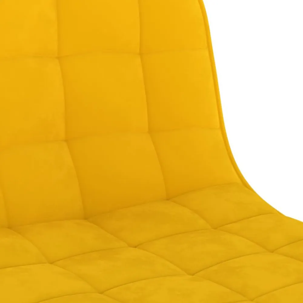 vidaXL Taburetes de cocina 2 unidades terciopelo Amarillo Clearance
