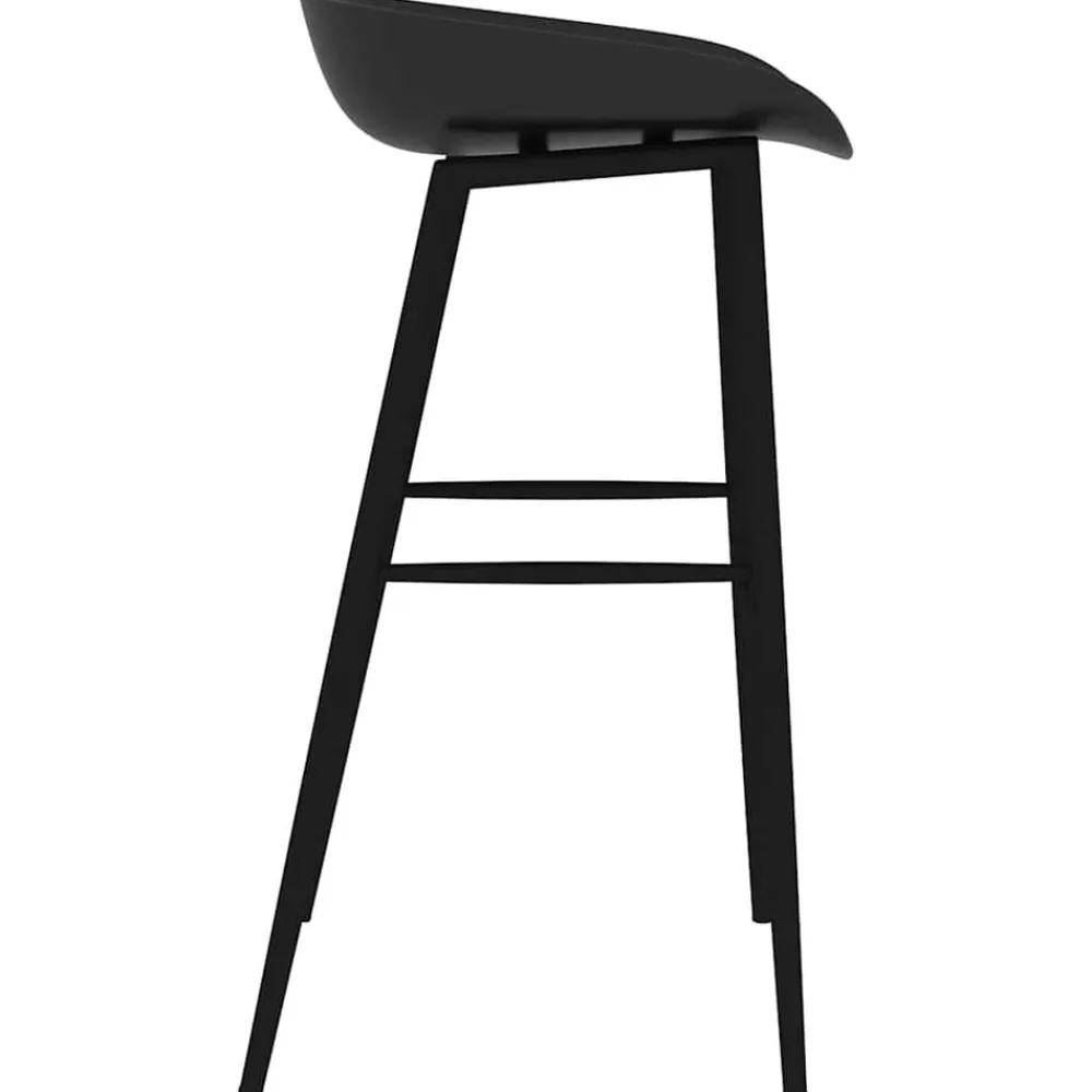 vidaXL Taburetes de cocina 2 unidades Negro New