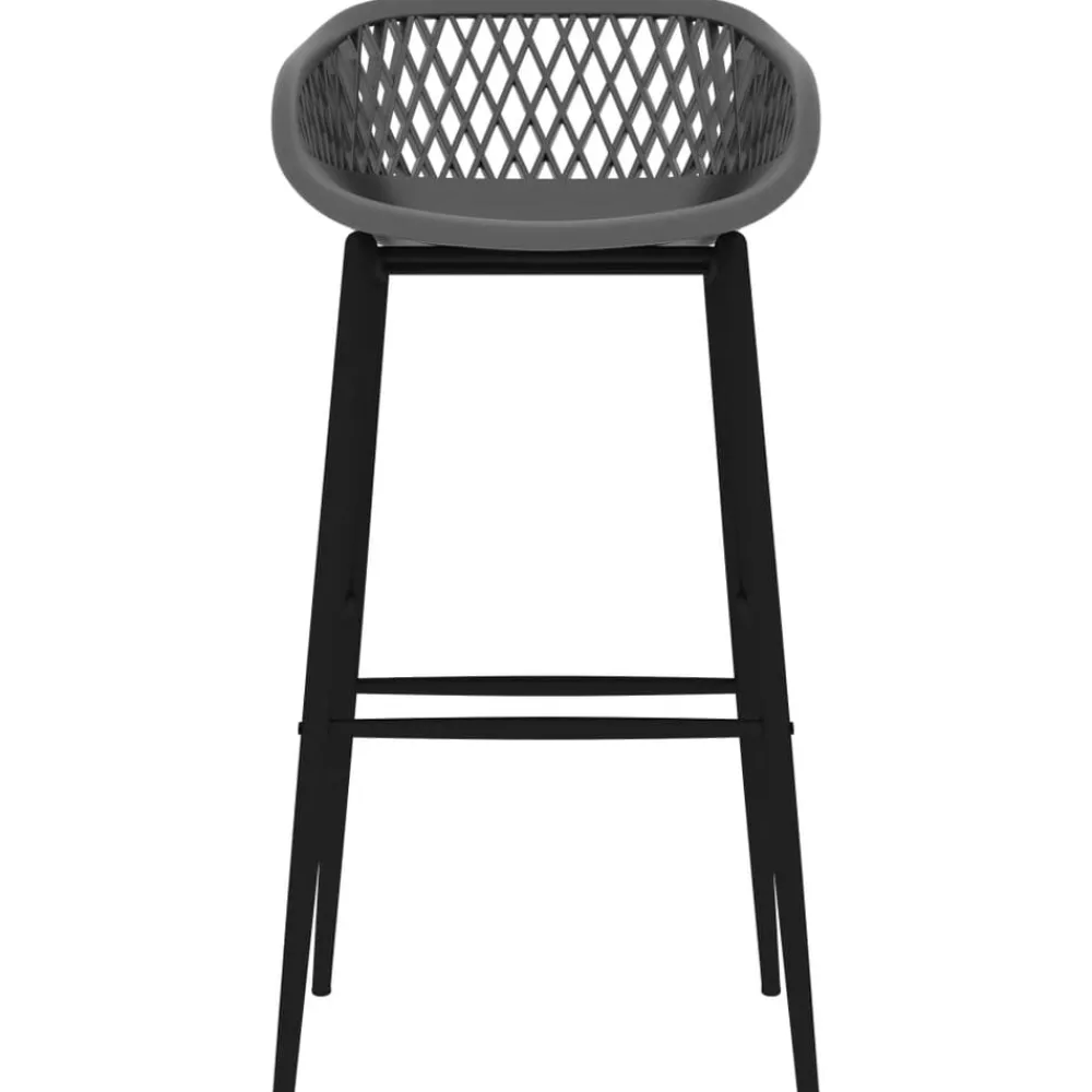 vidaXL Taburetes de cocina 2 unidades gris Gris y negro Hot