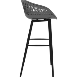 vidaXL Taburetes de cocina 2 unidades gris Gris y negro Hot