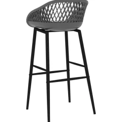 vidaXL Taburetes de cocina 2 unidades gris Gris y negro Hot
