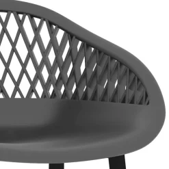 vidaXL Taburetes de cocina 2 unidades gris Gris y negro Hot