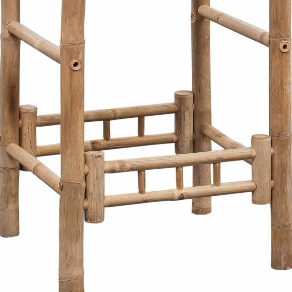 vidaXL Sillas-Taburetes de cocina 2 unidades bambú