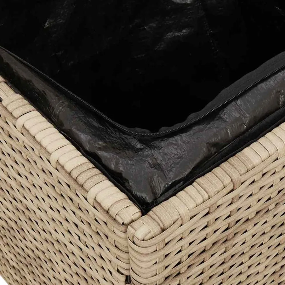 vidaXL Muebles De Jardín-Taburetes de jardín con cojines 2 uds beige 40x40x43 cm