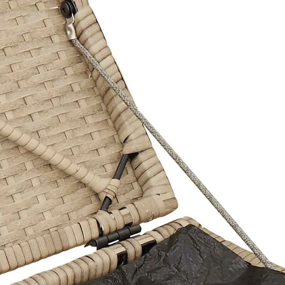 vidaXL Muebles De Jardín-Taburetes de jardín con cojines 2 uds beige 40x40x43 cm