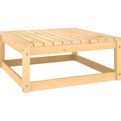 vidaXL Taburetes de jardín con cojines madera maciza de pino Marrón y negro Sale