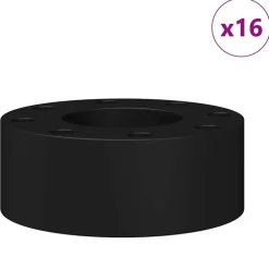 vidaXL Tacos de futbolín 16 pcs Negro 2,7 x 2,7 x 1,3 cm TPE Discount
