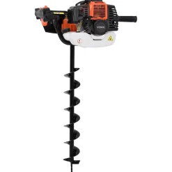vidaXL Herramientas-Taladro de suelo de barrena naranja