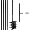vidaXL Taladro de tierra con mango 250 mm tubo de extensión 4 m acero Outlet