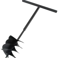 vidaXL Taladro de tierra con mango 250 mm tubo de extensión 4 m acero Outlet