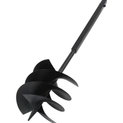 vidaXL Taladro de tierra con mango 250 mm tubo de extensión 4 m acero Outlet