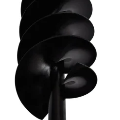 vidaXL Taladro de tierra con mango doble espiral acero negro 80 mm Outlet