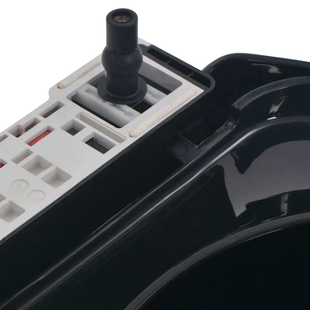 vidaXL Tapa de váter cierre suave y desenganche rápido negra Negro New