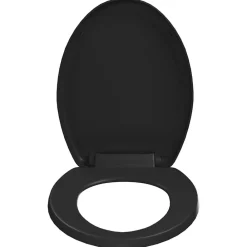 vidaXL Tapa de váter cierre suave y desenganche rápido negra Negro New