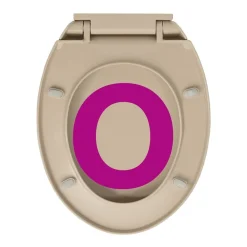 vidaXL Tapa de váter con cierre suave desenganche rápido ovalada Beige New