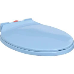 vidaXL Tapa de váter con cierre suave desenganche rápido ovalada Azul Discount