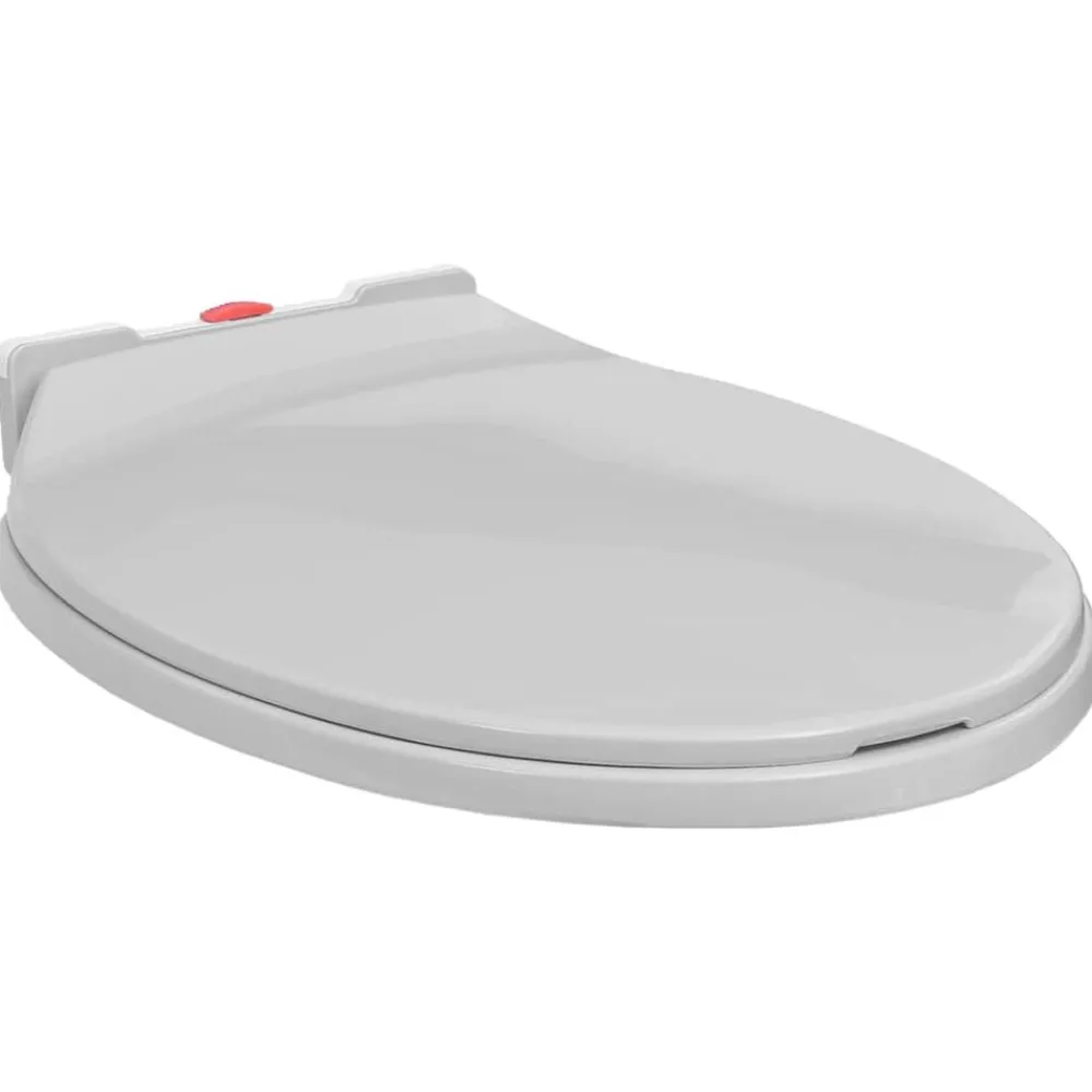 vidaXL Tapa de WC cierre suave desenganche rápido ovalada Gris claro Online