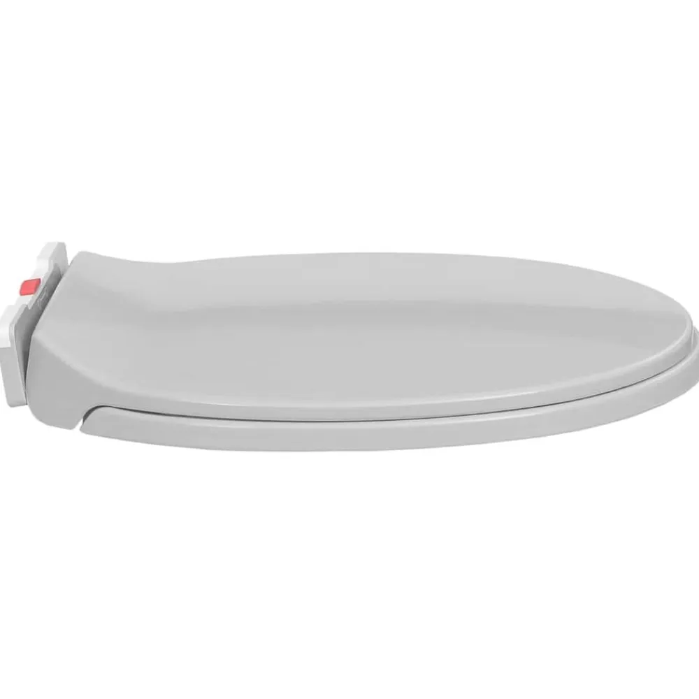 vidaXL Tapa de WC cierre suave desenganche rápido ovalada Gris claro Online