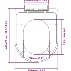 vidaXL Tapa y asiento de váter con cierre suave cuadrado blanco Best