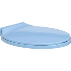 vidaXL Tapa y asiento de váter con cierre suave ovalada Azul Clearance