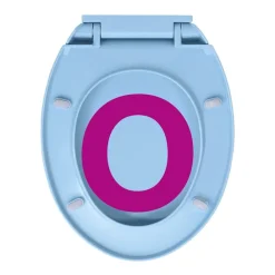 vidaXL Tapa y asiento de váter con cierre suave ovalada Azul Clearance
