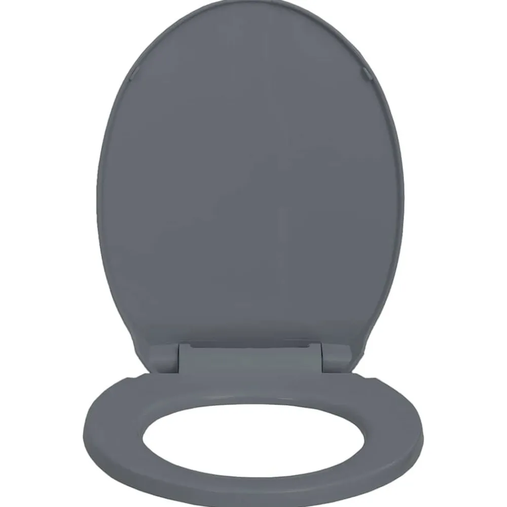 vidaXL Fontanería-Tapa y asiento de váter con cierre suave ovalada