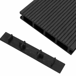 vidaXL Materiales De Construcción-Tapas de extremo de plataforma 10 unidades plástico