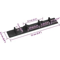 vidaXL Materiales De Construcción-Tapas de extremo de plataforma 10 unidades plástico