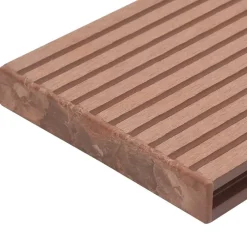 vidaXL Materiales De Construcción-Tapas de extremo de plataforma 10 unidades plástico marrón