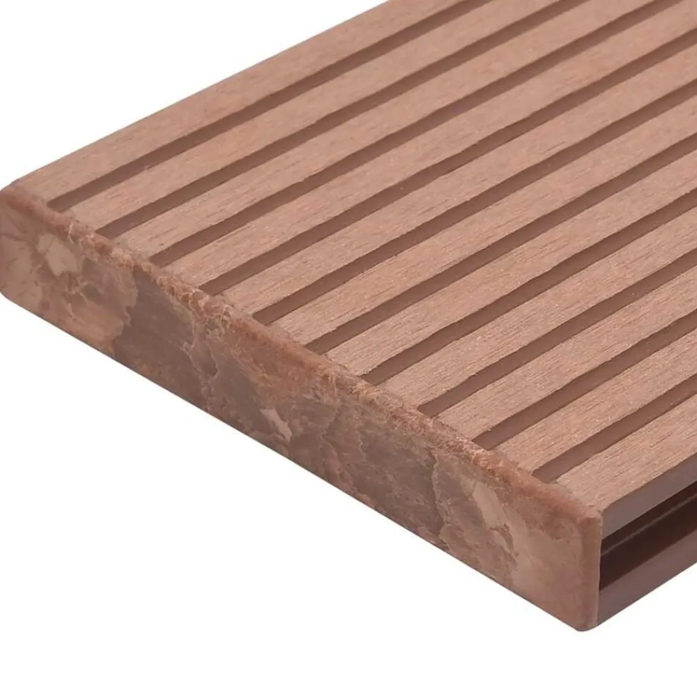 vidaXL Materiales De Construcción-Tapas de extremo de plataforma 10 unidades plástico marrón