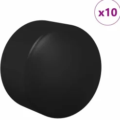 vidaXL Tapas de mesa de futbolín 10 pcs Negro 1,9 x 1,9 x 1,6 cm PP Best