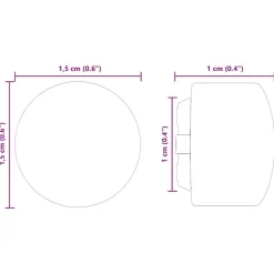 vidaXL Juegos De Interior-Tapas de mesa de futbolín 10 pcs Negro 1,5 x 1,5 x 1 cm PP