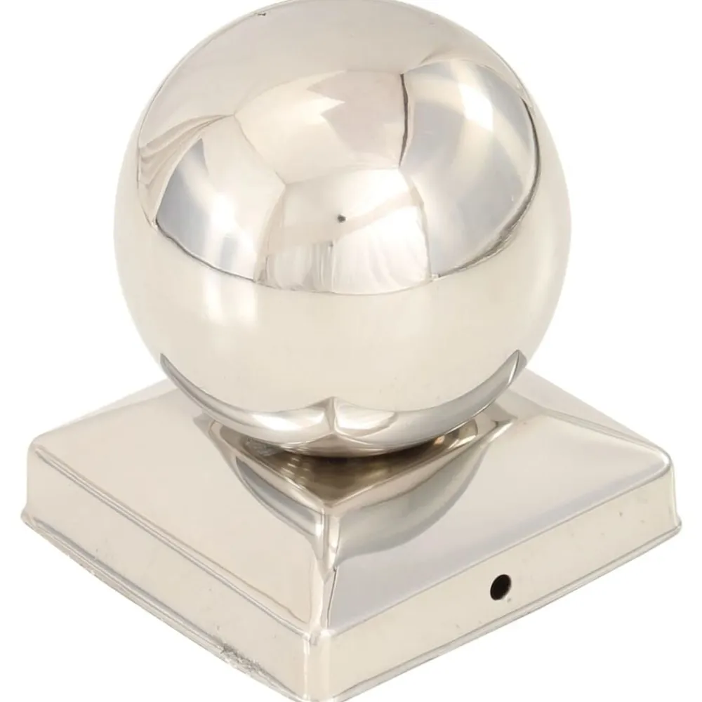 vidaXL Vallas De Jardín-Tapas para postes 6 uds acero inoxidable globo final 91x91 mm