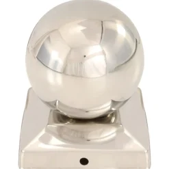 vidaXL Vallas De Jardín-Tapas para postes 6 uds acero inoxidable globo final 91x91 mm