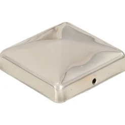 vidaXL Vallas De Jardín-Tapas piramidales postes valla 6 uds acero inoxidable 71x71 mm