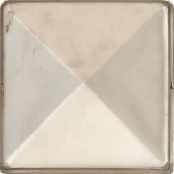 vidaXL Vallas De Jardín-Tapas piramidales postes valla 6 uds acero inoxidable 71x71 mm